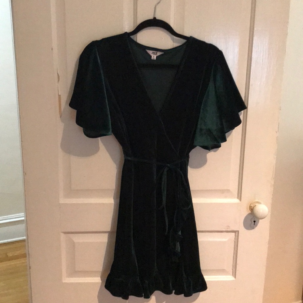 Jack by BB Dakota green velvet dress